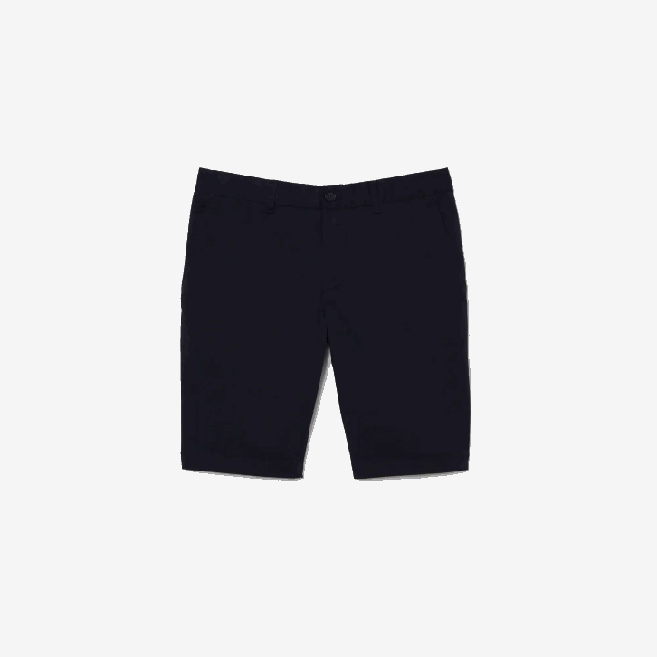 homens Lacoste azul marinho hde bermuda de algodão stretch slim fit 08D0454
