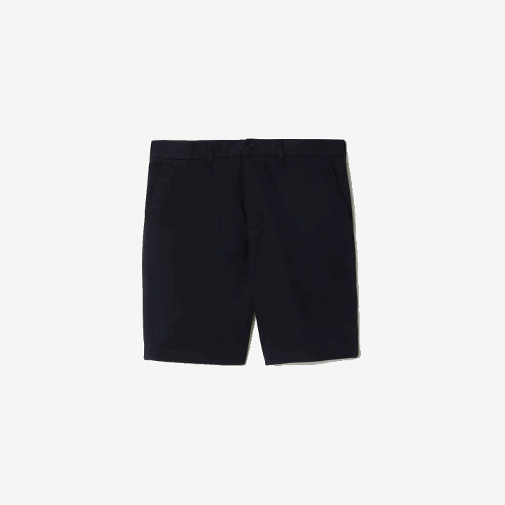 homens Lacoste azul marinho hde bermudas de algodão orgânico elástico regular fit 08D0436