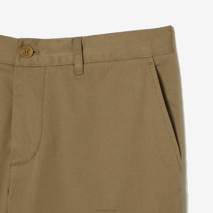 homens Lacoste bege cb8 bermuda de algodão stretch slim fit 08D0431