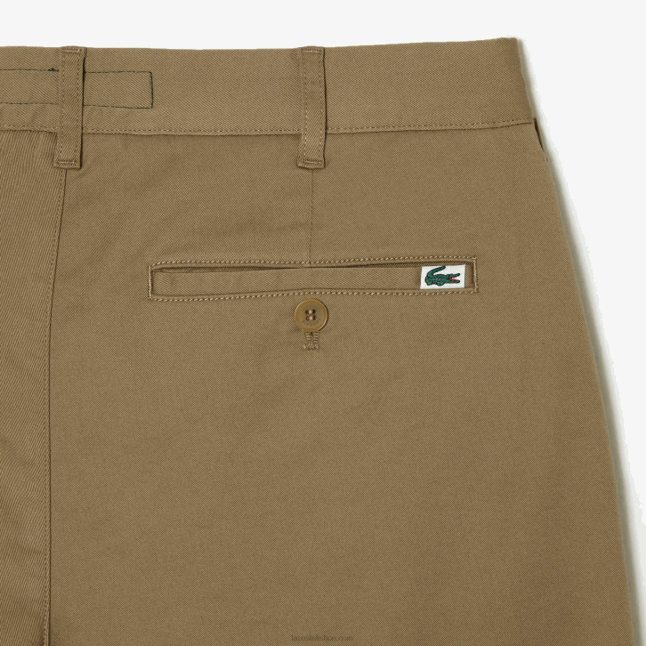 homens Lacoste bege cb8 bermuda de algodão stretch slim fit 08D0431