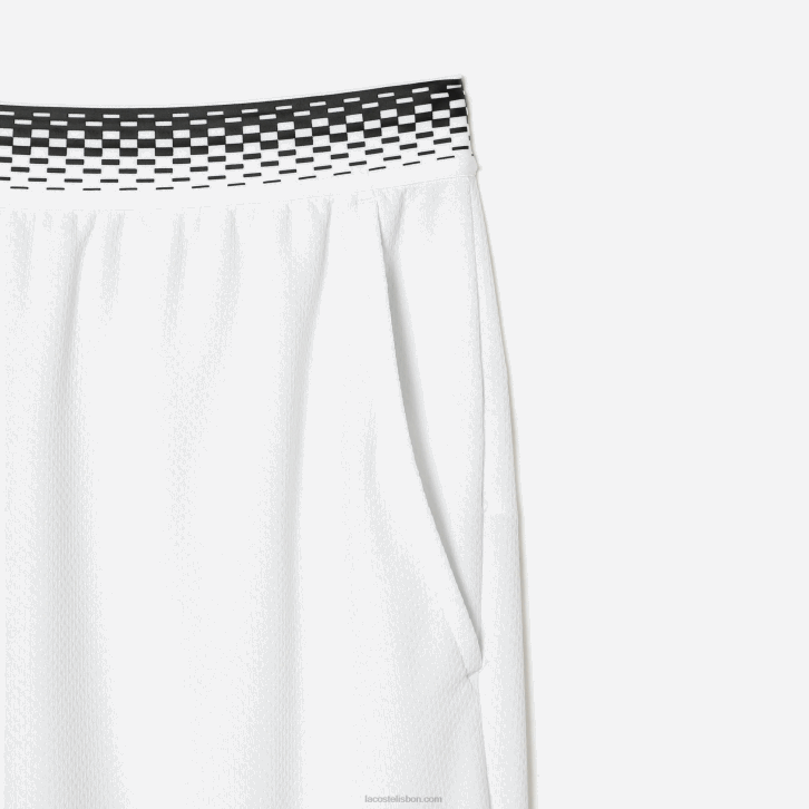 homens Lacoste branco 001 short de mesh tênis x daniil medvedev 08D0428