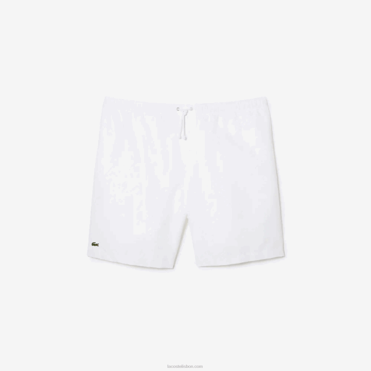 homens Lacoste branco 001 short esportivo forrado em jérsei de ajuste relaxado - plus size - grande 08D01446