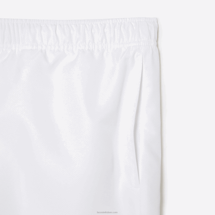 homens Lacoste branco 001 short esportivo forrado em jérsei de ajuste relaxado - plus size - grande 08D01446