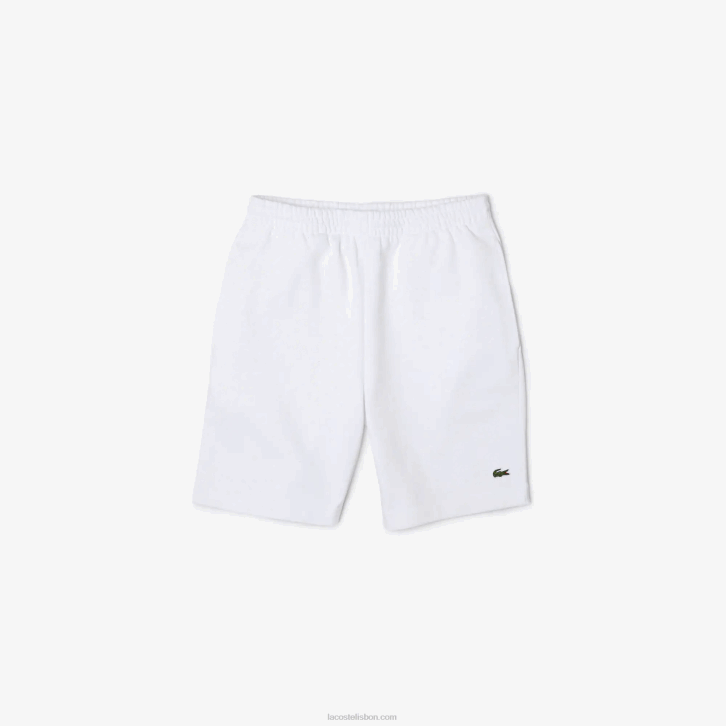 homens Lacoste branco 001 shorts de lã de algodão escovado orgânico 08D0415