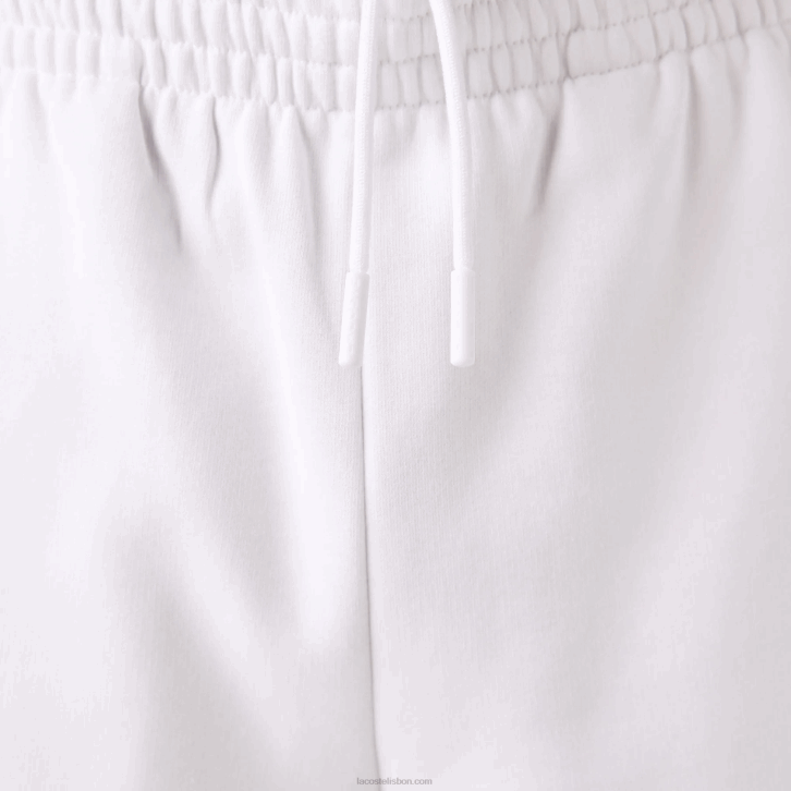 homens Lacoste branco 001 shorts de lã de algodão escovado orgânico 08D0415