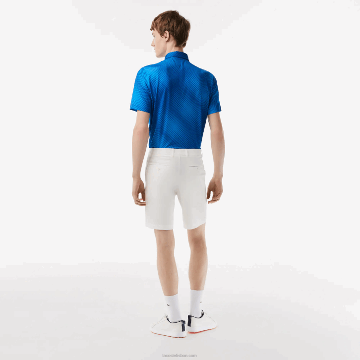 homens Lacoste branco 70v calções de golfe elásticos leves desportivos 08D0442