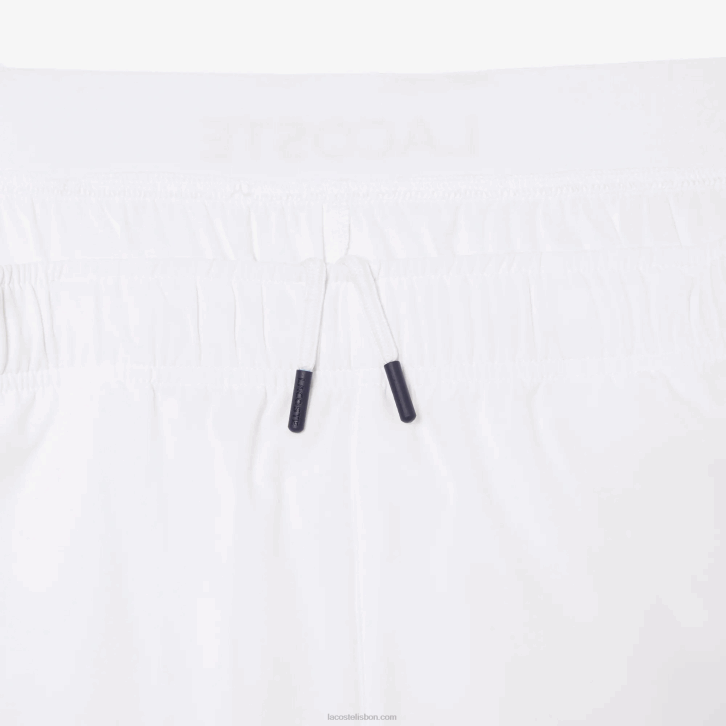 homens Lacoste branco azul marinho 522 calções desportivos ultraleves 08D01409