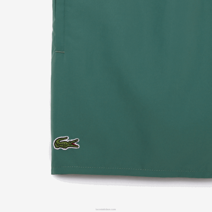 homens Lacoste caqui verde wij calções de banho leves de secagem rápida 08D0546