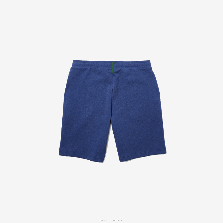 homens Lacoste chine azul hjd shorts de mistura de algodão elástico 08D01392