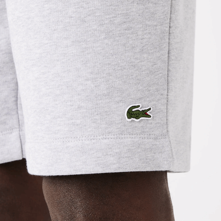homens Lacoste chine cinza cca shorts de lã de algodão escovado orgânico 08D01432