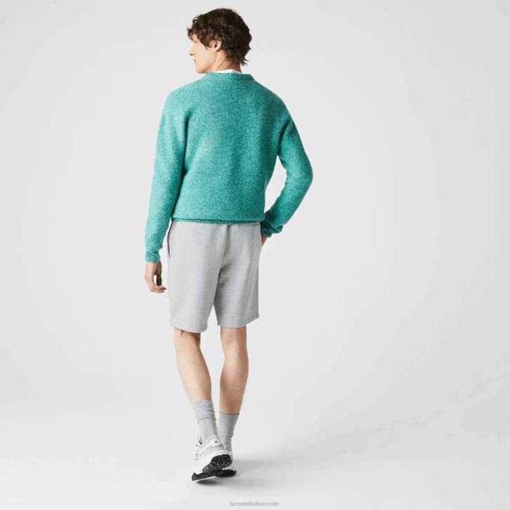 homens Lacoste chine cinza cca shorts de lã de tênis esportivo 08D01361