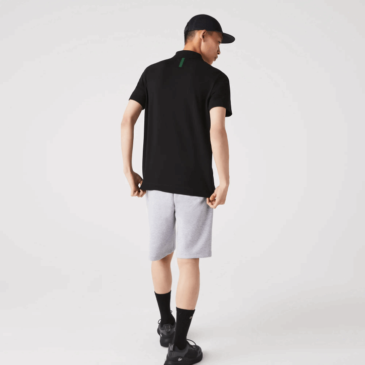 homens Lacoste chine cinza cca shorts de mistura de algodão elástico 08D01391