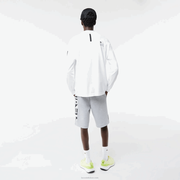homens Lacoste chine cinza cca shorts estampados refletivos 08D01355