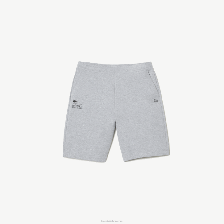 homens Lacoste chine cinza cca shorts estampados refletivos 08D01355
