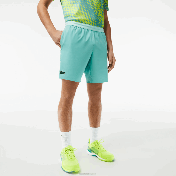 homens Lacoste hortelã 3a4 bermuda tênis x novak djokovic 08D0410