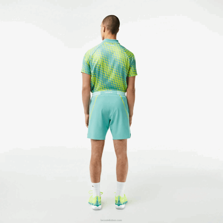homens Lacoste hortelã 3a4 bermuda tênis x novak djokovic 08D0410