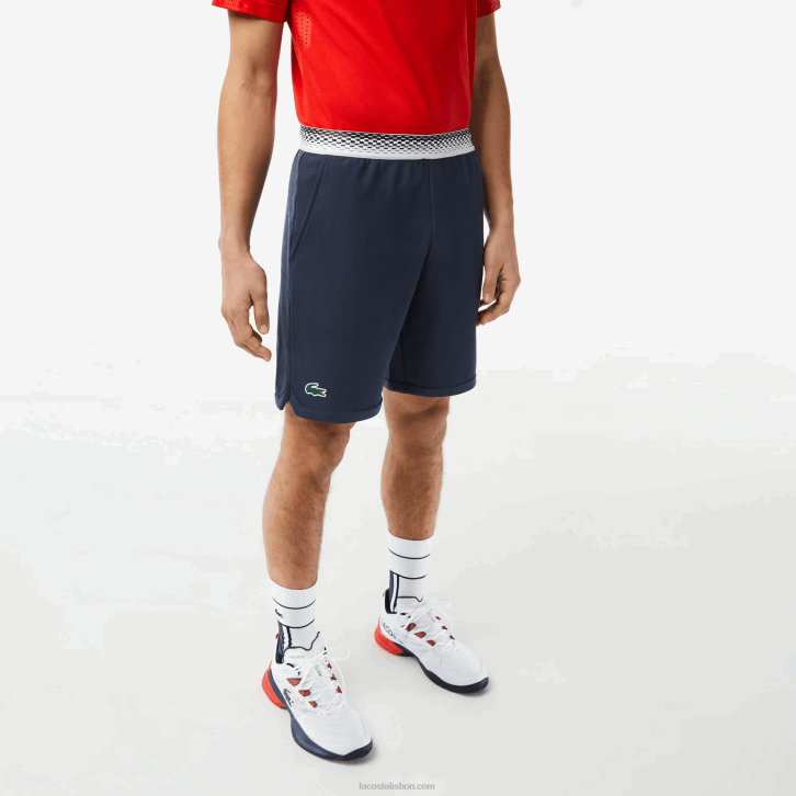 homens Lacoste kxe azul short de mesh tênis x daniil medvedev 08D0429