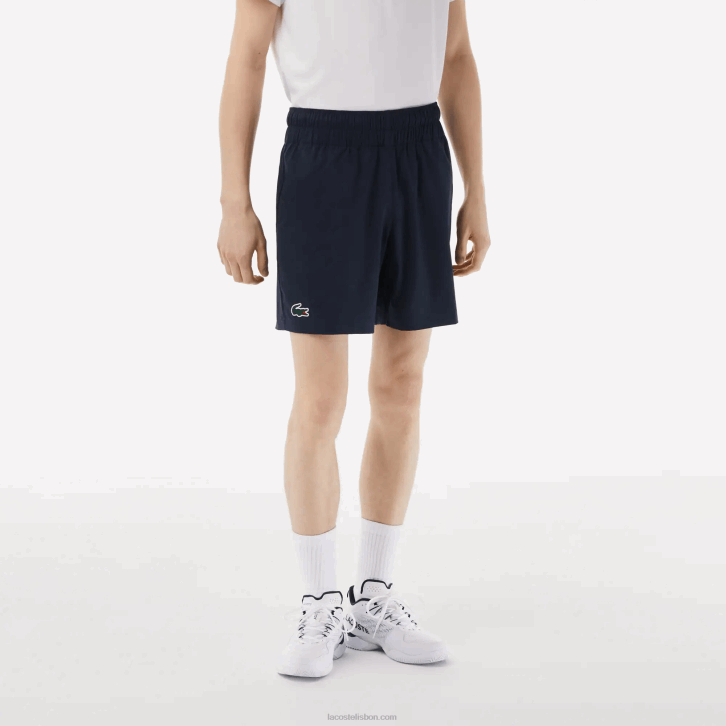 homens Lacoste kxe azul shorts sport miami open edition 08D0472