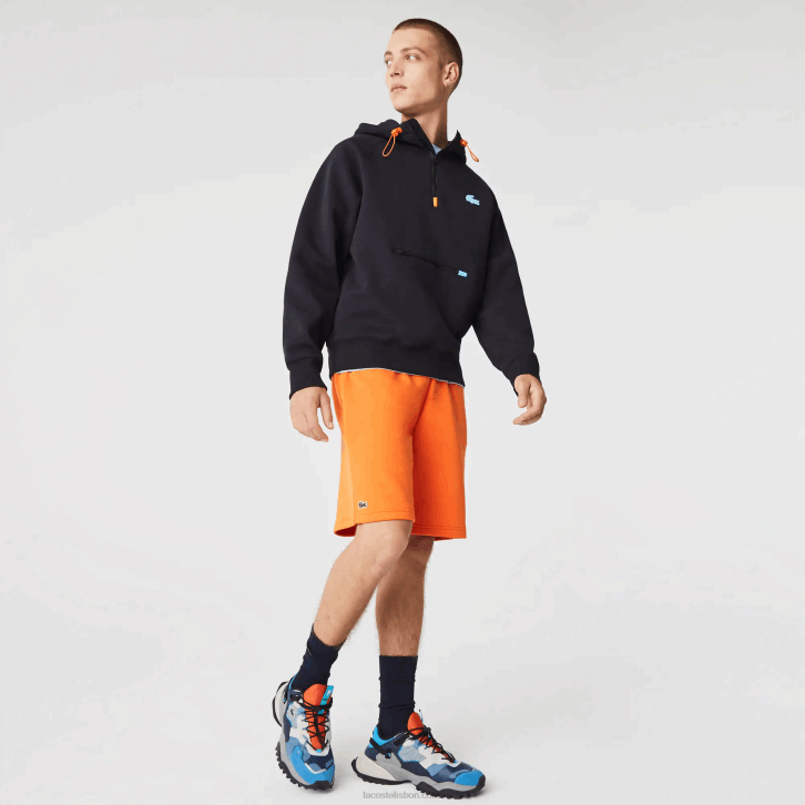 homens Lacoste laranja tv1 shorts de lã de tênis esportivo 08D01577