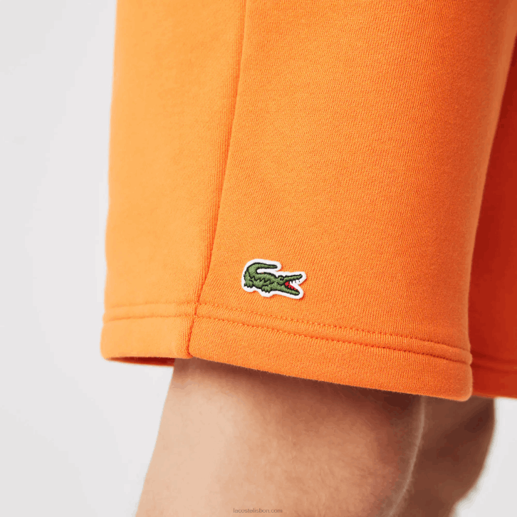 homens Lacoste laranja tv1 shorts de lã de tênis esportivo 08D01577