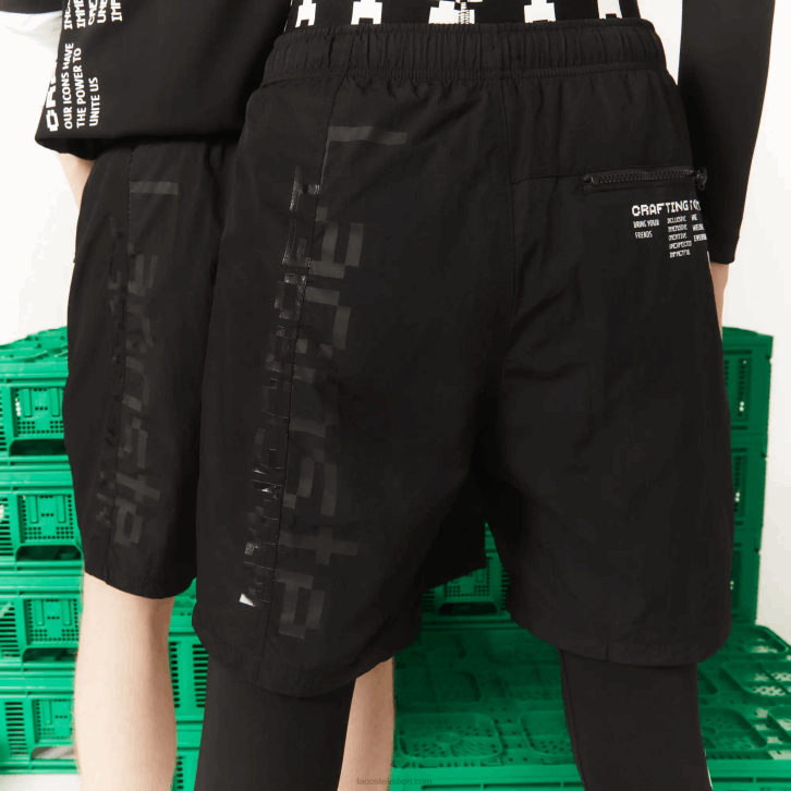 homens Lacoste preto 031 bermuda de náilon live x minecraft 08D01634