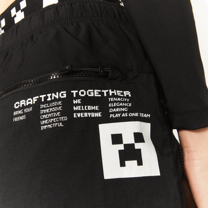 homens Lacoste preto 031 bermuda de náilon live x minecraft 08D01634