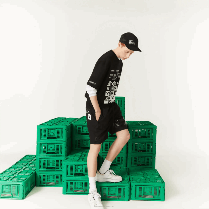 homens Lacoste preto 031 bermuda de náilon live x minecraft 08D01634