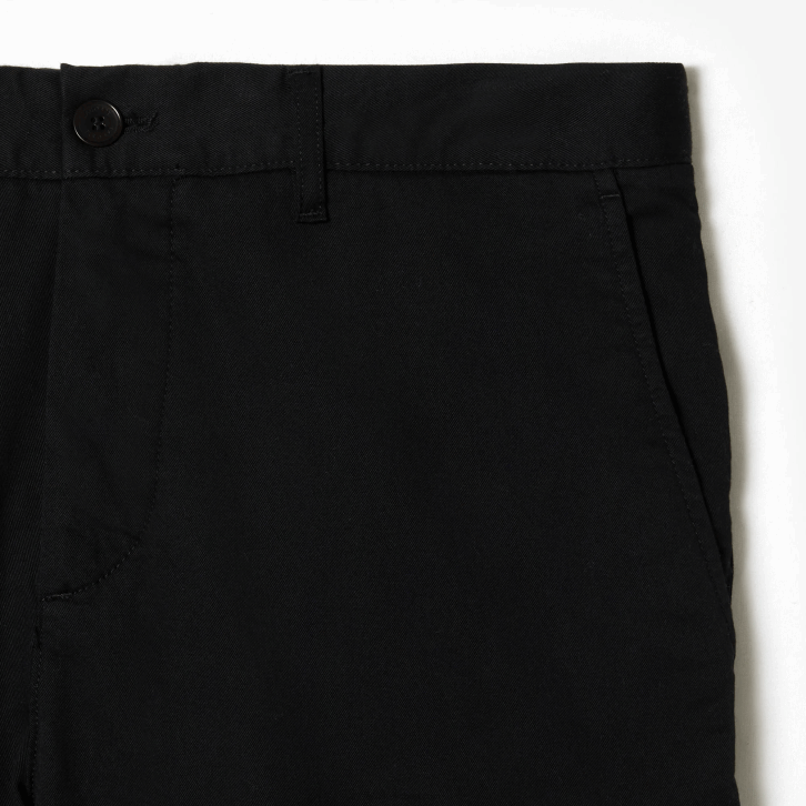 homens Lacoste preto 031 bermudas de algodão orgânico elástico regular fit 08D0435