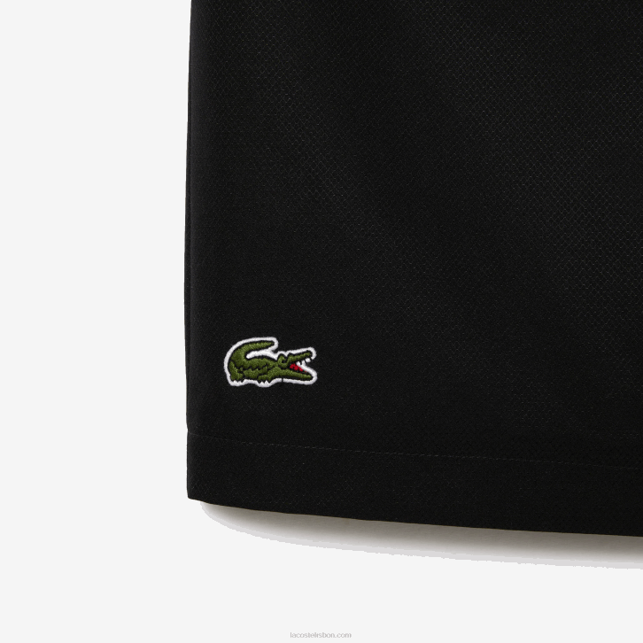 homens Lacoste preto 031 short esportivo forrado em jérsei de ajuste relaxado - plus size - grande 08D01445