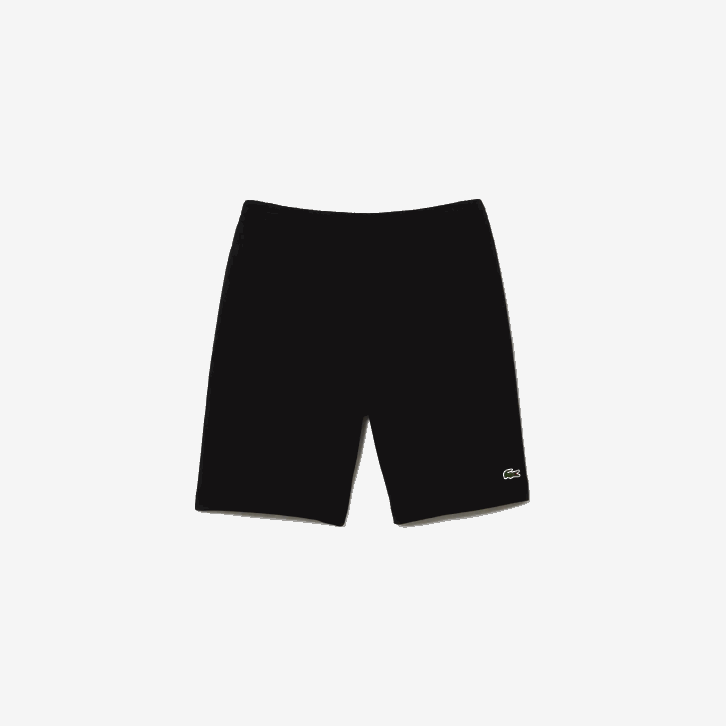 homens Lacoste preto 031 shorts de lã de algodão escovado orgânico 08D0416