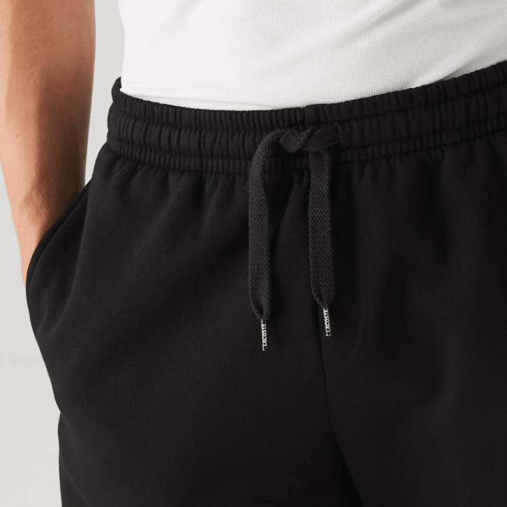 homens Lacoste preto 031 shorts de lã de tênis esportivo 08D01337