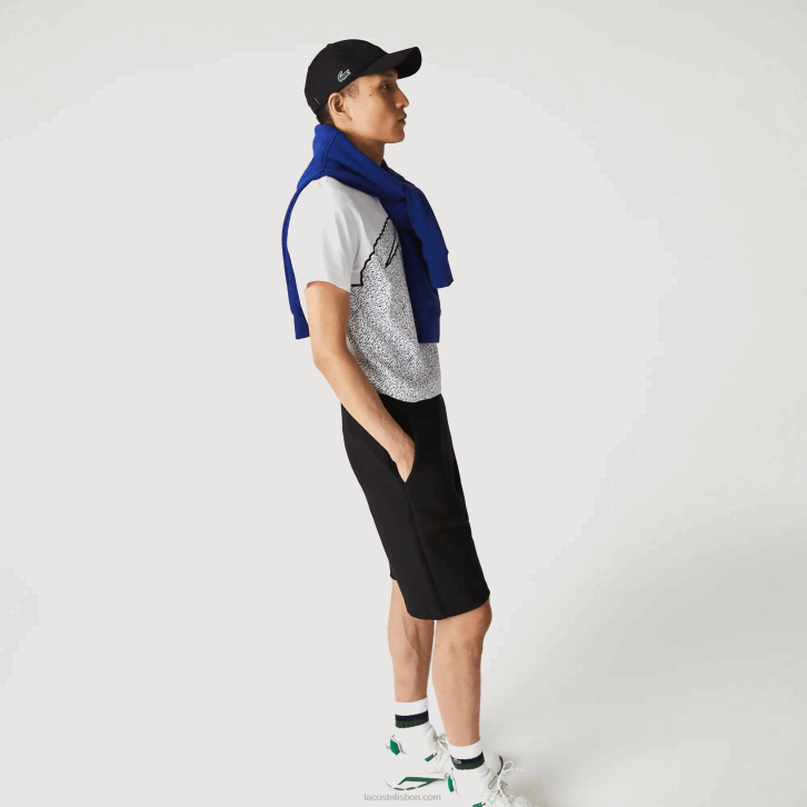 homens Lacoste preto 031 shorts de mistura de algodão elástico 08D01390
