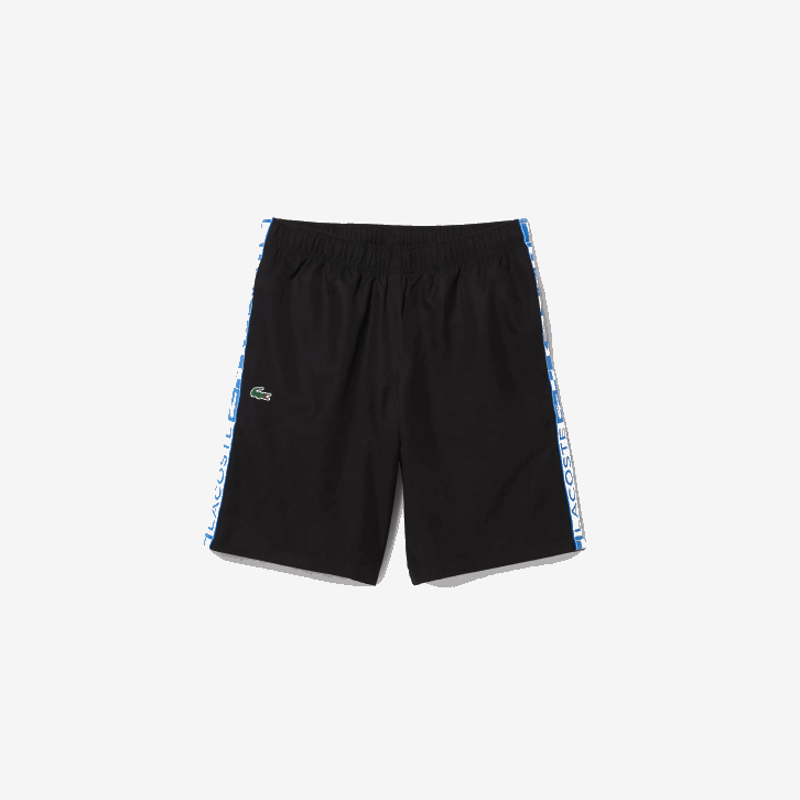 homens Lacoste preto 031 shorts de tênis esportivos de tafetá 08D01332