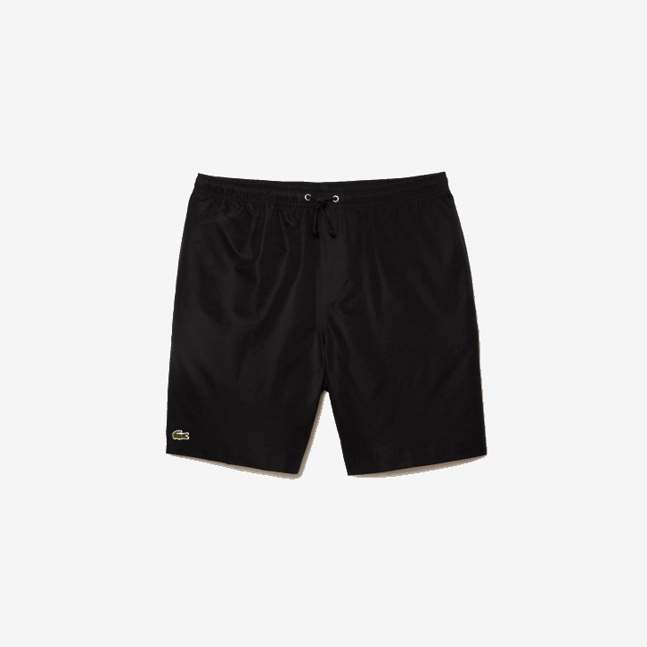 homens Lacoste preto 031 shorts esportivos de malha de diamante sólido para tênis 08D01443