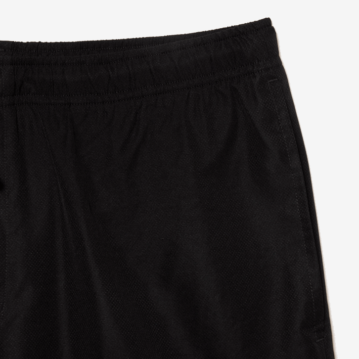homens Lacoste preto 031 shorts esportivos de malha de diamante sólido para tênis 08D01443