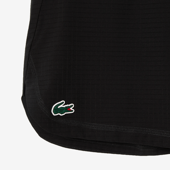 homens Lacoste preto 8vm shorts esportivos de malha elástica 08D0458