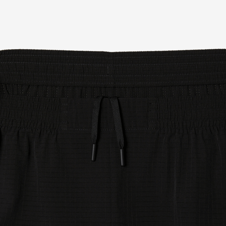homens Lacoste preto 8vm shorts esportivos de malha elástica 08D0458