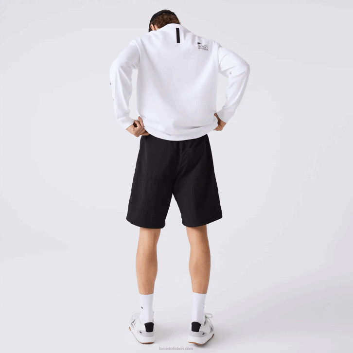 homens Lacoste preto azul branco se1 shorts efeito patchwork color block 08D01500