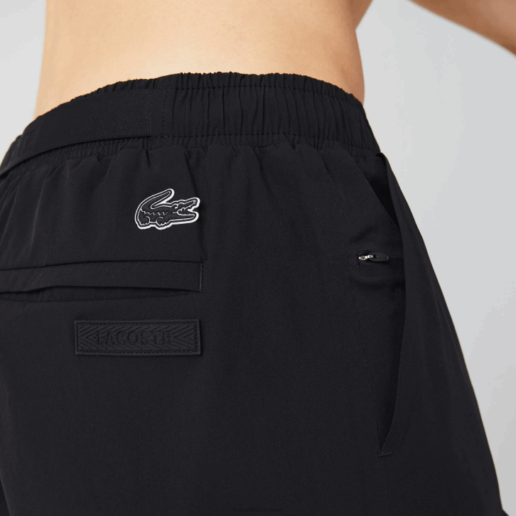 homens Lacoste preto branco 9m0 shorts de natação com estampa náutica 08D01662