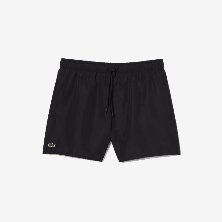 homens Lacoste preto verde 964 calções de banho leves de secagem rápida 08D0534