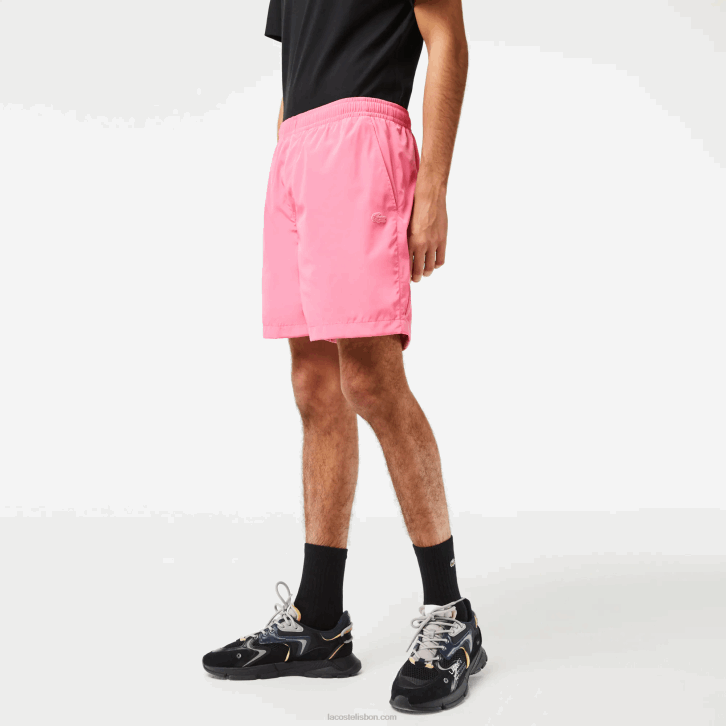 homens Lacoste rosa 2r3 shorts impermeáveis 08D0466