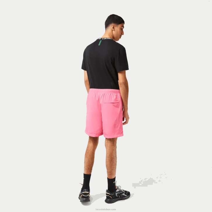 homens Lacoste rosa 2r3 shorts impermeáveis 08D0466