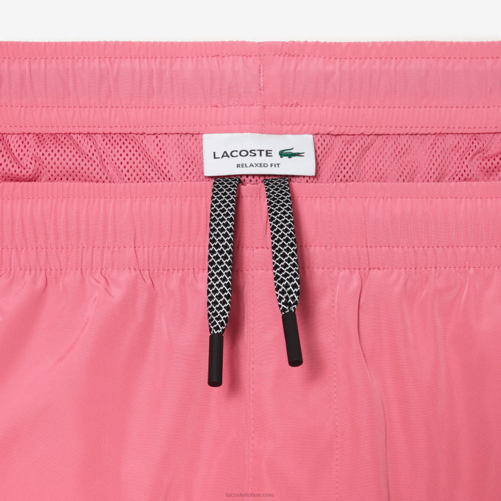 homens Lacoste rosa 2r3 shorts impermeáveis 08D0466