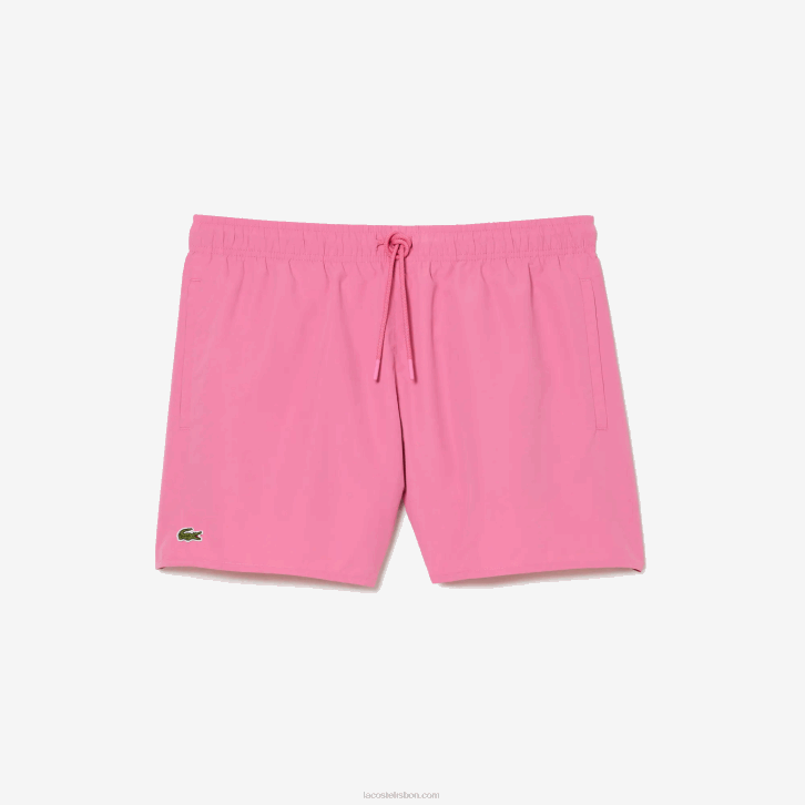 homens Lacoste rosa verde w4i calções de banho leves de secagem rápida 08D0533