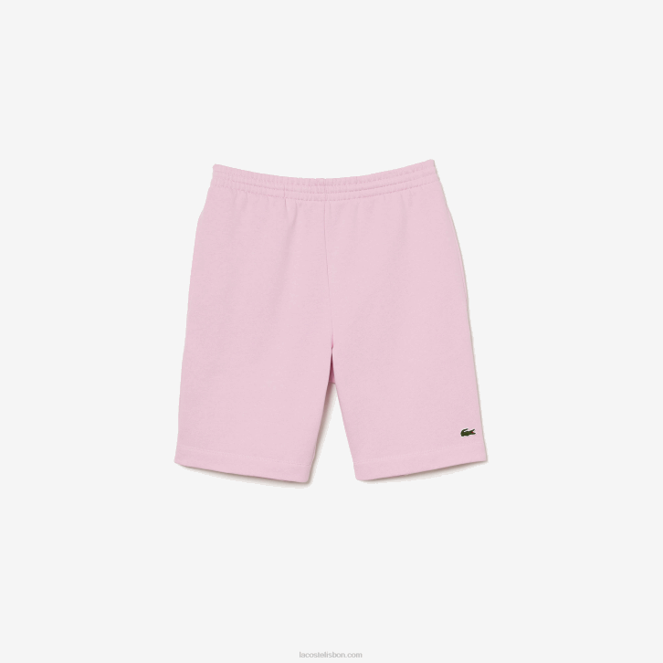 homens Lacoste rosa z4h shorts de lã de algodão escovado orgânico 08D01576