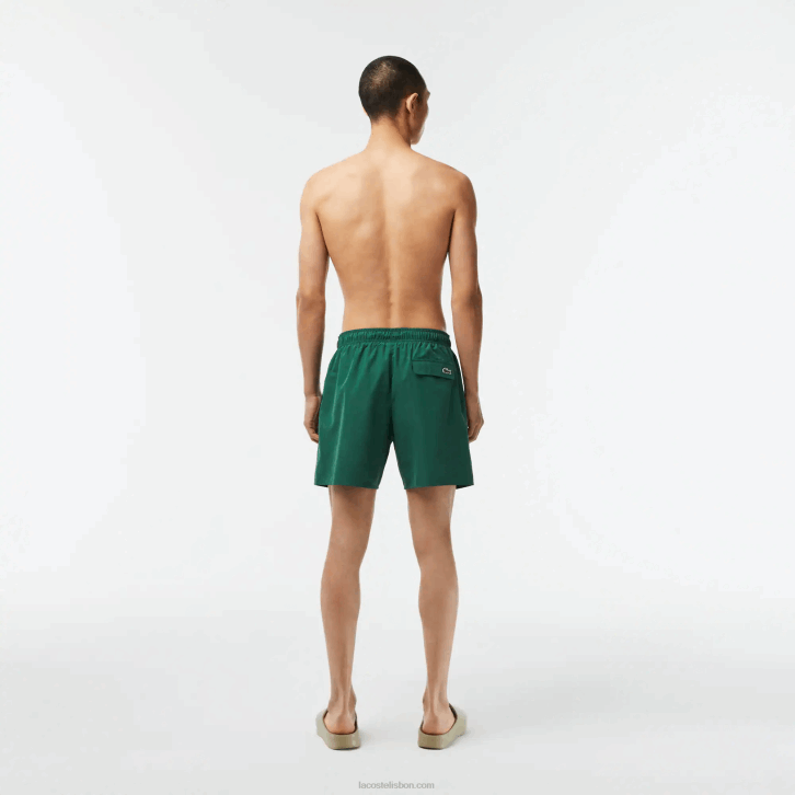 homens Lacoste verde 132 sunga de secagem rápida com bolsa de viagem 08D0519
