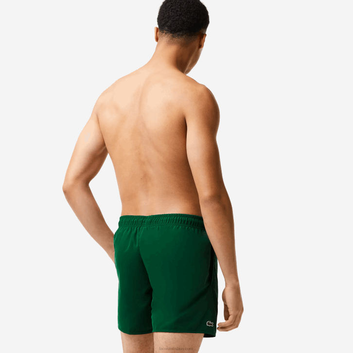 homens Lacoste verde azul marinho 381 calções de banho leves de secagem rápida 08D0540