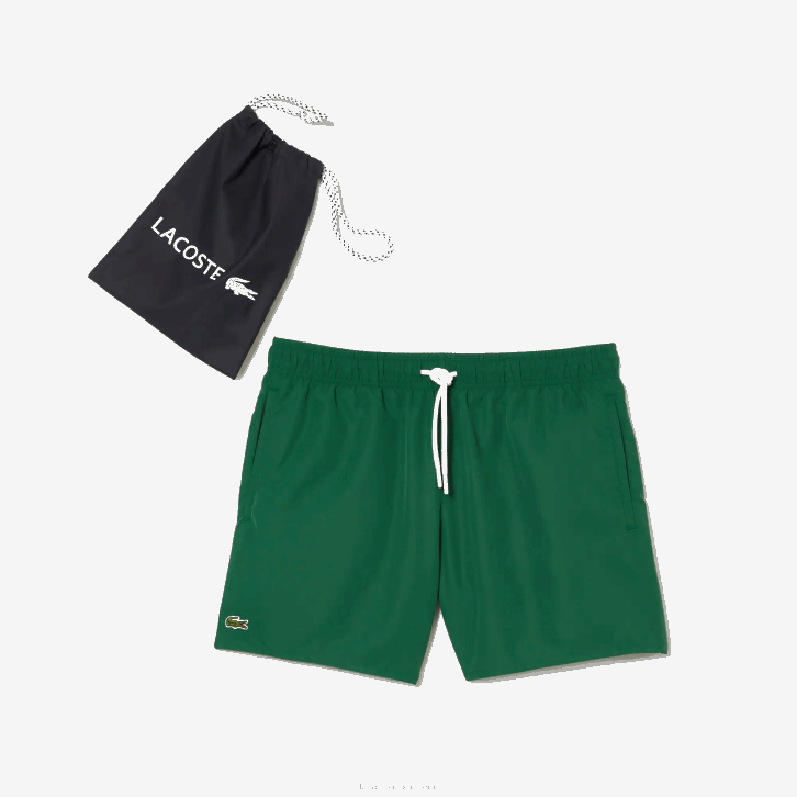 homens Lacoste verde azul marinho 381 calções de banho leves de secagem rápida 08D0540