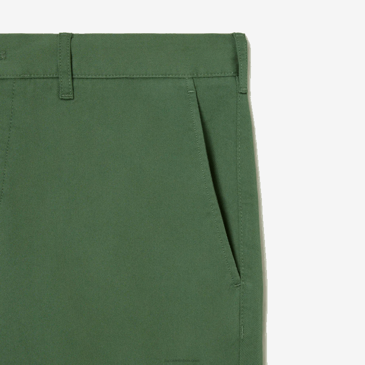 homens Lacoste verde caqui kx5 bermuda de algodão stretch slim fit 08D0433