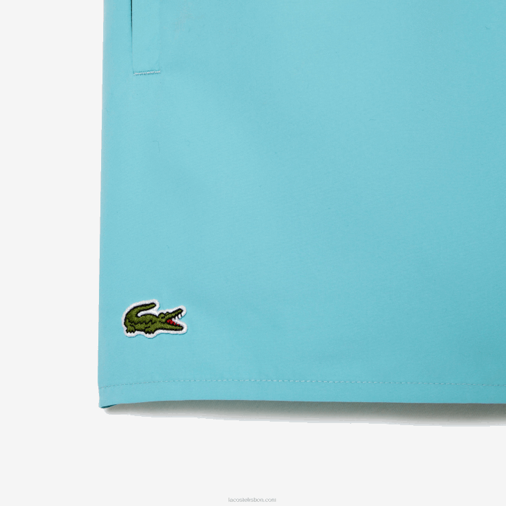 homens Lacoste verde turquesa vii calções de banho leves de secagem rápida 08D0543